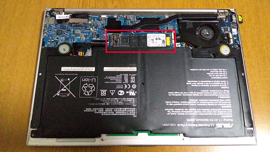 UX31EのSSD